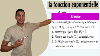 fonction exponentielle 2bac exercices  suite liée à une fonction exponentielle 2 bac [upl. by Rramaj]