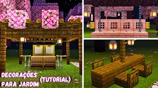 COMO CONSTRUIR 6 DECORAÇÕES PARA SEU JARDIM NO MINECRAFT [upl. by Mandie]