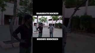 HARSHATH ROCKED 💥 SIDDHU SHOCKED😤 shortsfeed comedy ytshorts short trending vjsiddhuvlogs [upl. by Idonah]