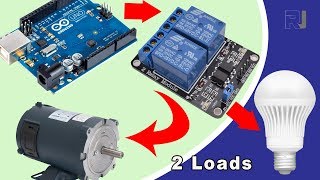 How to use 2 channel relay to control AC and DC loads in Arduino [upl. by Hares]