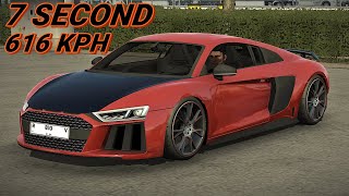 AUDI R8 V10 GEARBOX SETTINGS  1695HP 2254NM  CAR PARKING MULTIPLAYER NEW UPDATE [upl. by Lyndsey]