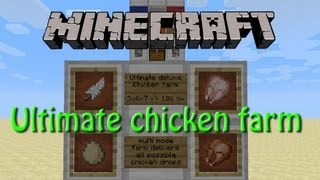 Minecraft How to build the Ultimate Chicken Farm 17 Tutorial Eggs Raw  Cooked Chicken Feathers [upl. by Mccreary]