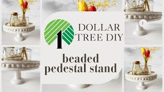 DOLLAR TREE DIY Beaded Pedestal stand [upl. by Eaves779]