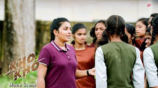 KhoKho Malayalam Movie  Rajisha trains the girls rigorously to excel in the tournament   Rajisha [upl. by Kiernan]