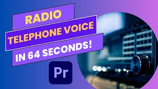 Create Radio Voice Effect in Premiere Pro 2024 [upl. by Daffi]