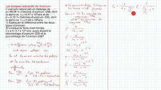 Les isotopes radioactifs de lUranium [upl. by Ssew]