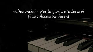 GBononcini  Per la gloria dadorarvi 사랑하는 당신의 영광을 위하여 Piano Accompaniment피아노반주 [upl. by Ammon]