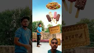 Parle g biscuit to chawmin icecream golgappe samosa funny vfx magic shortsfeed trendingshorts [upl. by Kendell]