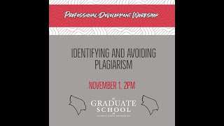 Identifying and Avoiding Plagiarism  recorded workshop [upl. by Luzader]