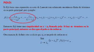 SINGULARIDADES DE VARIABLE COMPLEJA [upl. by Gustavus]