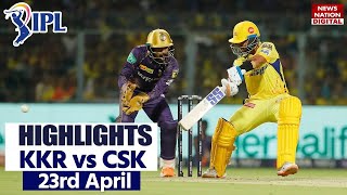 KKR vs CSK Full Match Highlights Kolkata vs Chennai Today Match Highlights  IPL 2023 Highlights [upl. by Hulen130]