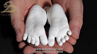 How To Cast Babys Feet in 3D  Baby Fußabdrücke selber machen [upl. by Bianchi]