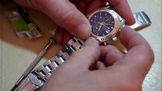 Fitting a new battery in an Accurist Chronograph watch [upl. by Bryner149]