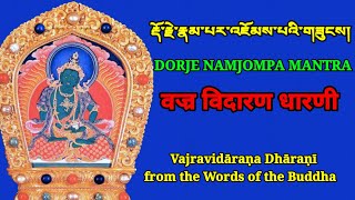 DORJE NAMJOMPA MANTRA VAJRA VIDARANA DHARANI རྡོ་རྗེ་རྣམ་འཇོམས།supreme destroyer of evil दौरजे नमजोम [upl. by Adiesirb]