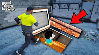 Franklin Went Inside His Secret Basement In GTA 5  SHINCHAN GTA 5 VIDEO [upl. by Rengaw]