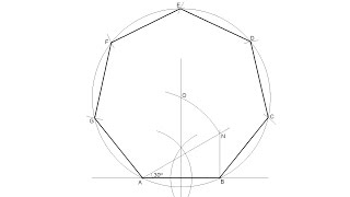 How to draw a regular heptagon knowing the length of one side [upl. by Remo]