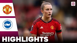 Manchester United vs Brighton  Highlights  FA Womens Super League 04022024 [upl. by Bahe]