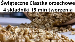 Świąteczne ciasteczka orzechowe 4 składniki Każdy zrobi w domu [upl. by Yeslrahc566]