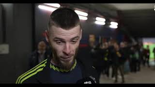 De Gea Lets finish it at Old Trafford  David De Gea interview after Barcelona v Man Utd [upl. by Yengac]