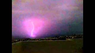 Lightning striking La Gomera from Tenerife [upl. by Barkley]