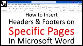 Word Headers and Footers [upl. by Pack513]