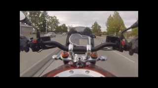 2015 Moto Guzzi Griso 8v SE Agostini exhaust city ride [upl. by Elakram]