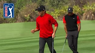 Charlie Woods buries eagle putt at PNC Championship [upl. by Ulberto]