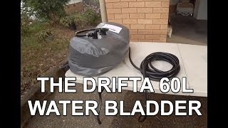 The Drifta 60L PVC water bladder Water while off the road [upl. by Kirsten]