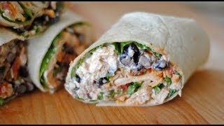 WRAPS DE POLLO CON FRÍJOLES  Cómo Hacer Burritos de Pollo  SyS [upl. by Anwahsit514]