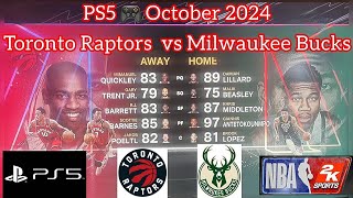 PS5 NBA 2K24 Toronto Raptors vs Milwaukee Bucks ps5 nba basketball nba2k24 [upl. by Nylodnew557]