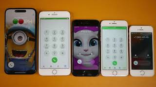 FIVE APPLE INCOMING CALL IPHONE 15 PRO MAXamp8PLUSamp7amp6ampSE [upl. by Gavriella855]