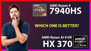 AMD Ryzen 9 7940HS vs AMD Ryzen AI 9 HX 370 Technical Comparison [upl. by Sharron]