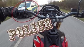 Aprilia SX 125 Full Power  Afternoon Ride  German Police [upl. by Wilkison90]