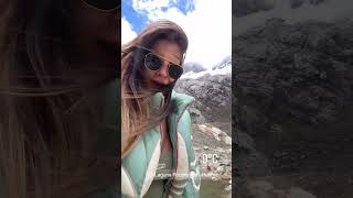 ALEJANDRA BAIGORRIA ENAMORADA DE LAS LAGUNAS DE HUARAZ A PESAR DEL FRIO INTENSO [upl. by Jarlathus613]