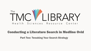 Medline Ovid Literature Searching  Part 2 [upl. by Atived]