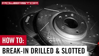 How To Breakin New PowerStop Brake Kit with Drilled amp Slotted Rotors [upl. by Adelind]