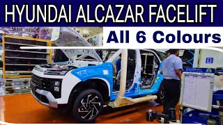 Hyundai Alcazar Facelift All 6 Colours Revealed [upl. by Cyd]