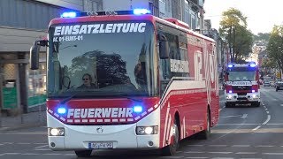 Erstmalig ELW3 Einsatzfahrten Berufs und freiwillige Feuerwehr Aachen zu Großübung [upl. by Mildrid]