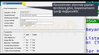 Datasoft MUHSGK Beyannamesi Uyguluması [upl. by Betteanne]