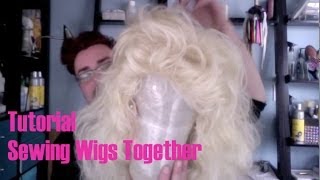 Tutorial  Splicing And Sewing Wigs Together [upl. by Natassia]