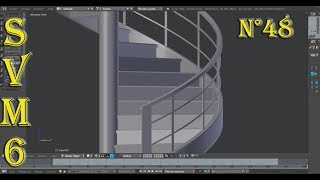 Modéliser Une Maison AZ Blender 3d Tutoriel SVM6 N°48 La rambarde [upl. by Gnot]