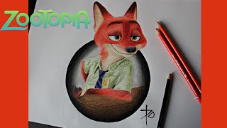 Nick Wilde  Zootopia  Zoomania  Speed Drawing [upl. by Alicirp]