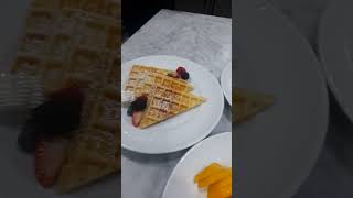 Belgium Waffles with slice FruitsHomecookingadventurerecipes [upl. by Marie-Jeanne449]