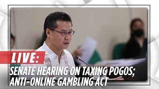 Senate holds hearing on AntiOnline Gambling Act taxing POGOs  ABSCBN News [upl. by Amada]