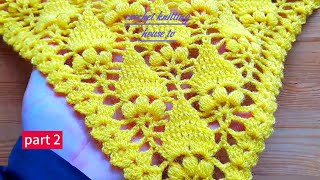 châle triangle au crochet facile pour débutants pas par pascrochet châle triangulaire [upl. by Wolf]