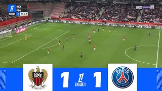 OGC Nice contre PSG 11  Ligue 1 202425  Résumé de Match [upl. by Nnaecarg]