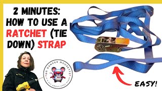 How to Use a Ratchet Strap Tie Down Strap with no hooks [upl. by Chancey11]