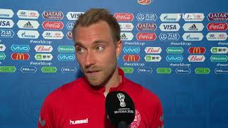 Christian ERIKSEN DENMARK  Post Match Interview  MATCH 6 [upl. by Ecnaralc]