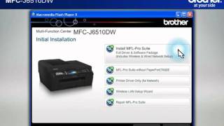 Win7  Setup my Wireless Brother inkjet Allinone with a router that uses security MFCJ6510DW [upl. by Atteuqehs343]