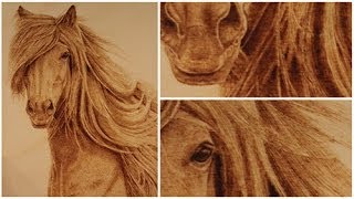 Beautiful horse wood burning art [upl. by Sanchez]